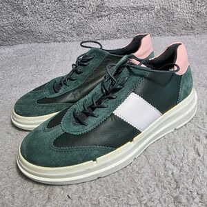 ECCO Flexure Runner Sneakers Womens EU 37 US 6-6.5 Green Pink Leather NEW